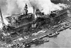 USS Constellation fire 1960