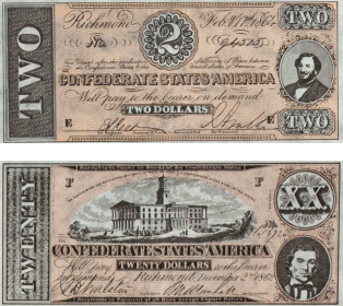 Confederate Currency $2 $20