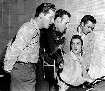 Jerry Lee Lewis, Elvis Presley, Johnny Cash and Carl Perkins