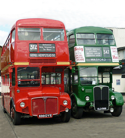 Routemasters in London and Country Livery